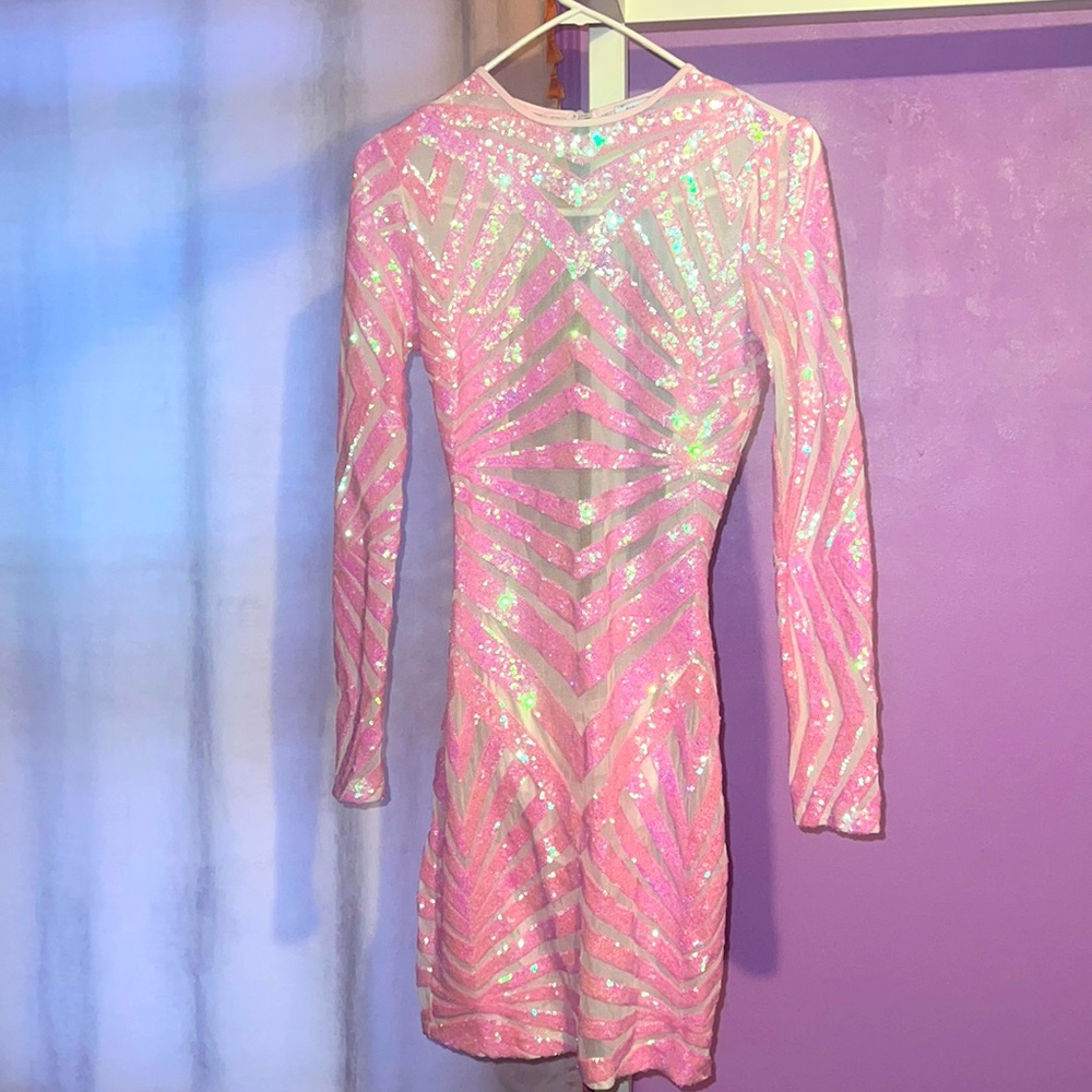 Pink Sequined Dress